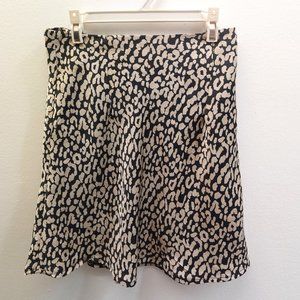 Leopard Print Satin Skirt